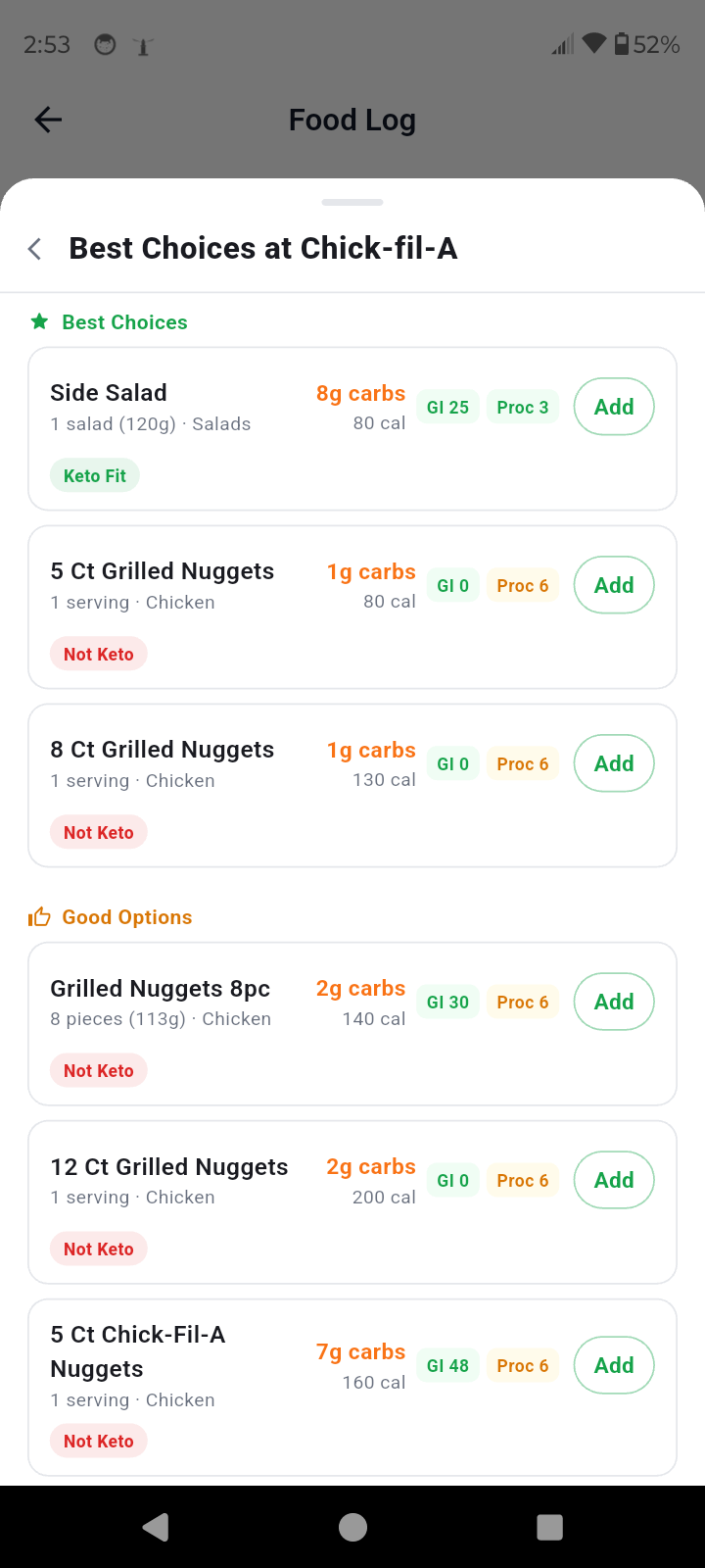 Chick-fil-A meal recommendations