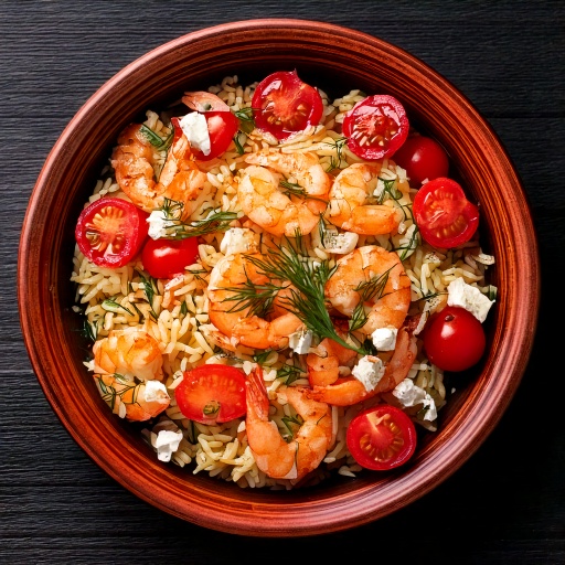Greek Orzo with Shrimp
